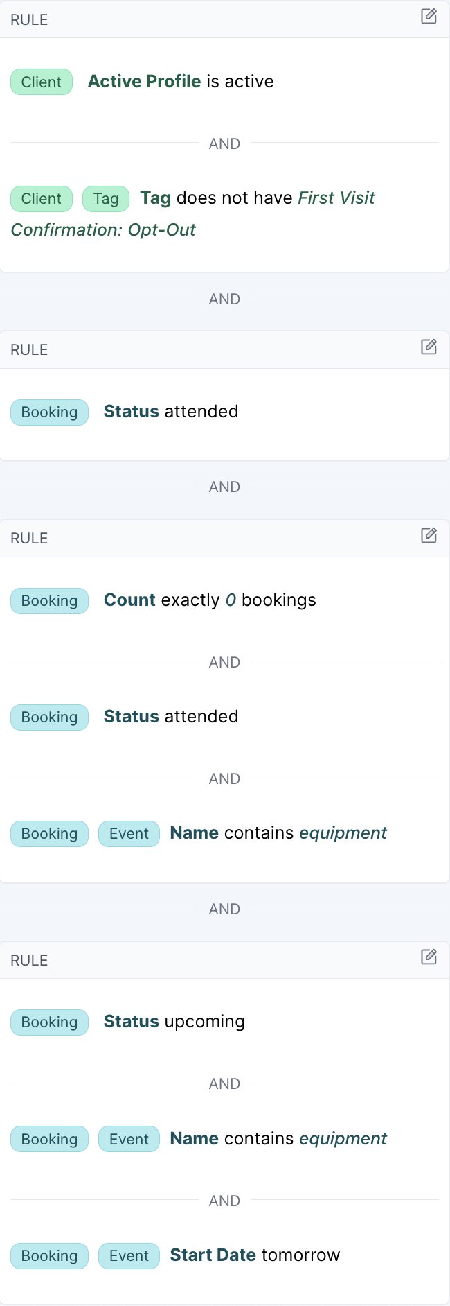 Example Date Specific First Visit - Confirmation Screen Shot