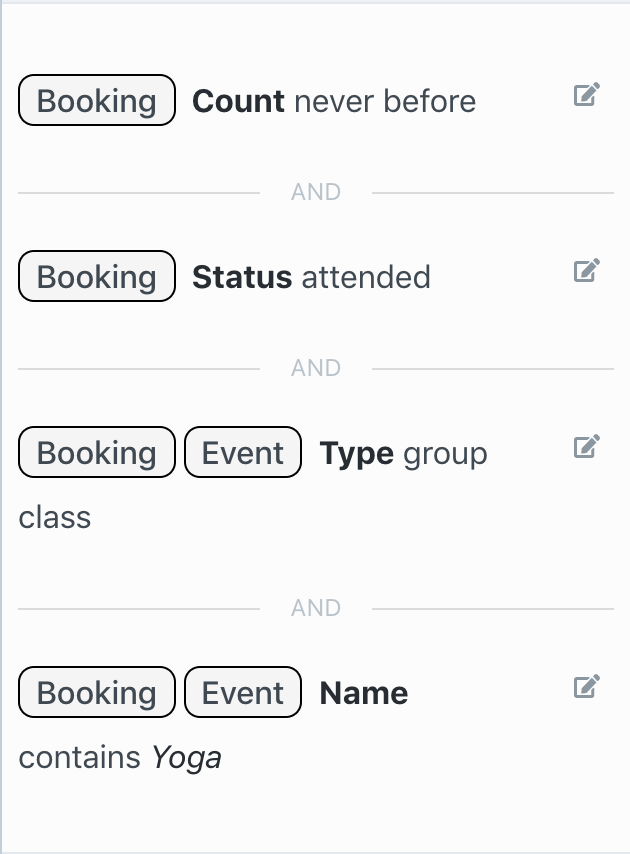 Booking Count + Booking Status + Event Type + Event Name